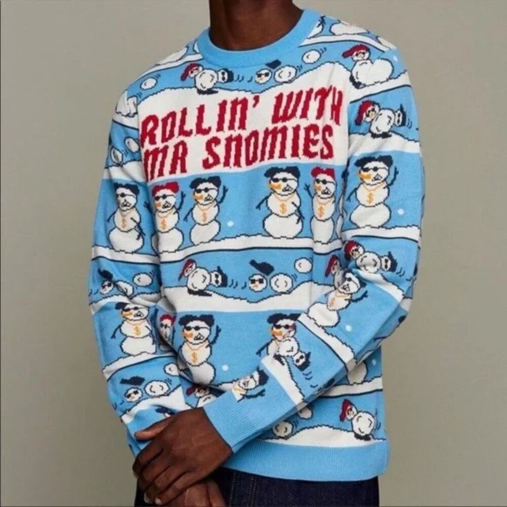 TOPMAN Rollin’ Wit’ Ma Snowmies Holiday Sweater